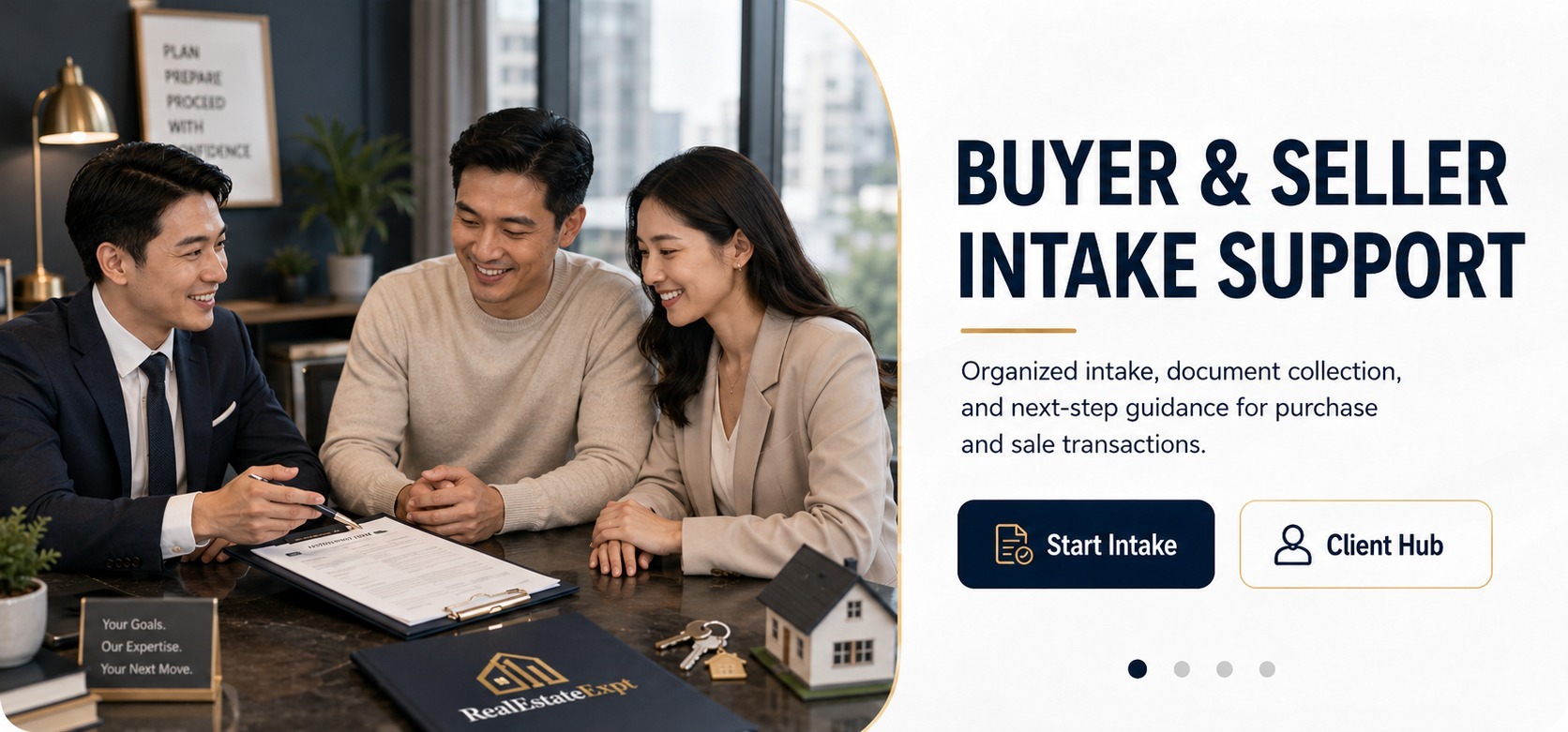 Buyer and seller intake support
