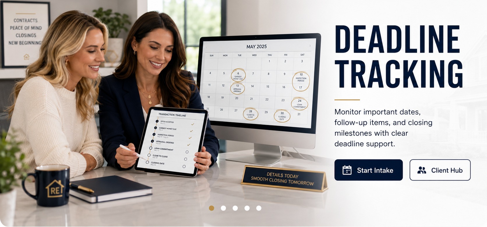 Deadline tracking support